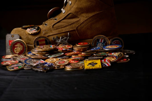 Boot in challenge coins