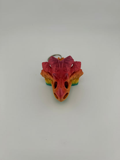 Skeleton Triceratops Keychain