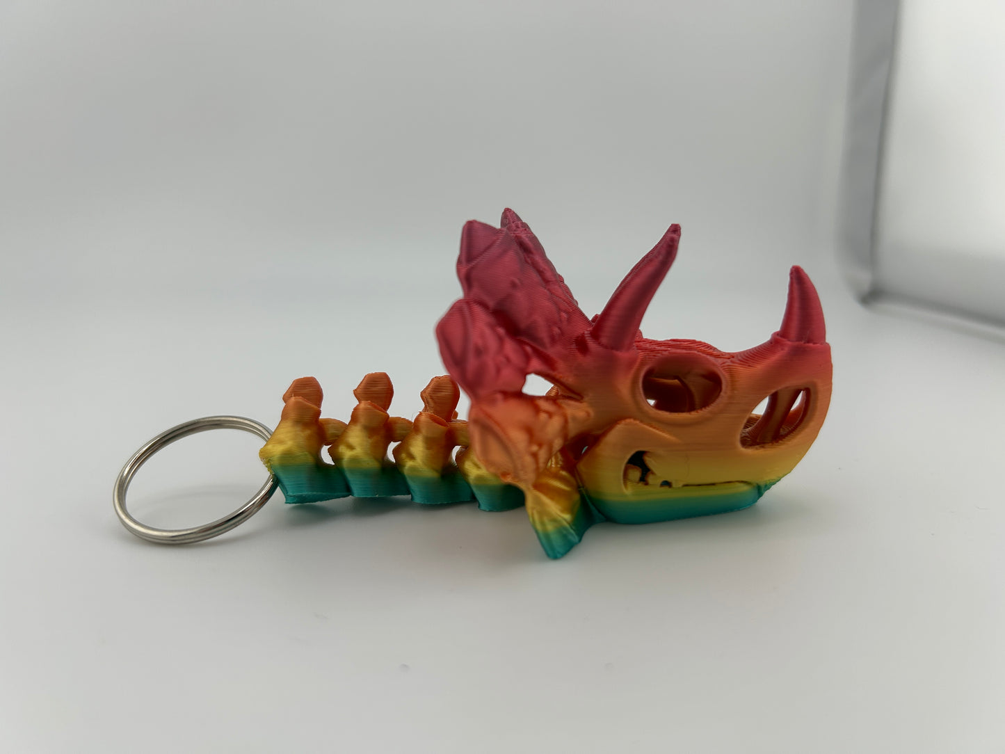 Skeleton Triceratops Keychain