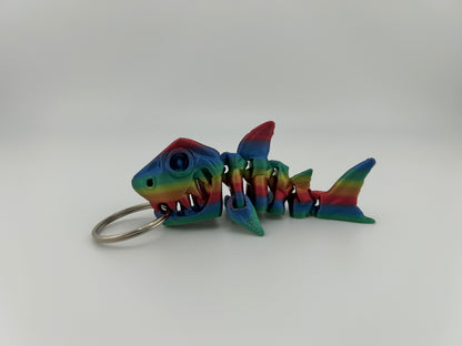 Skeleton Fish Keychain