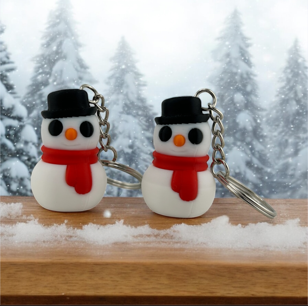 Snowman Keychain – TRACER MOUNTAIN ENGRAVING