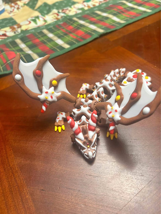 Gingerbread Dragon - Articulated 3d Print