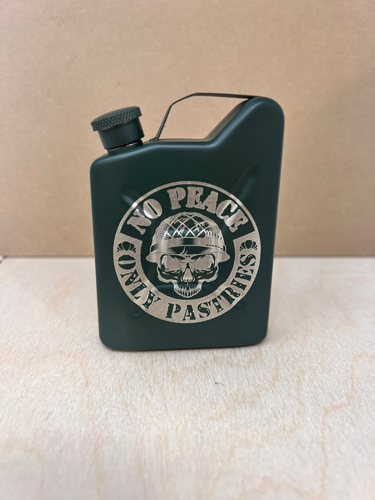 Sleepy Paramedic NATO Style Fuel Can/Jerry Can Flask - 5oz - Green