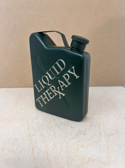 Sleepy Paramedic NATO Style Fuel Can/Jerry Can Flask - 5oz - Green