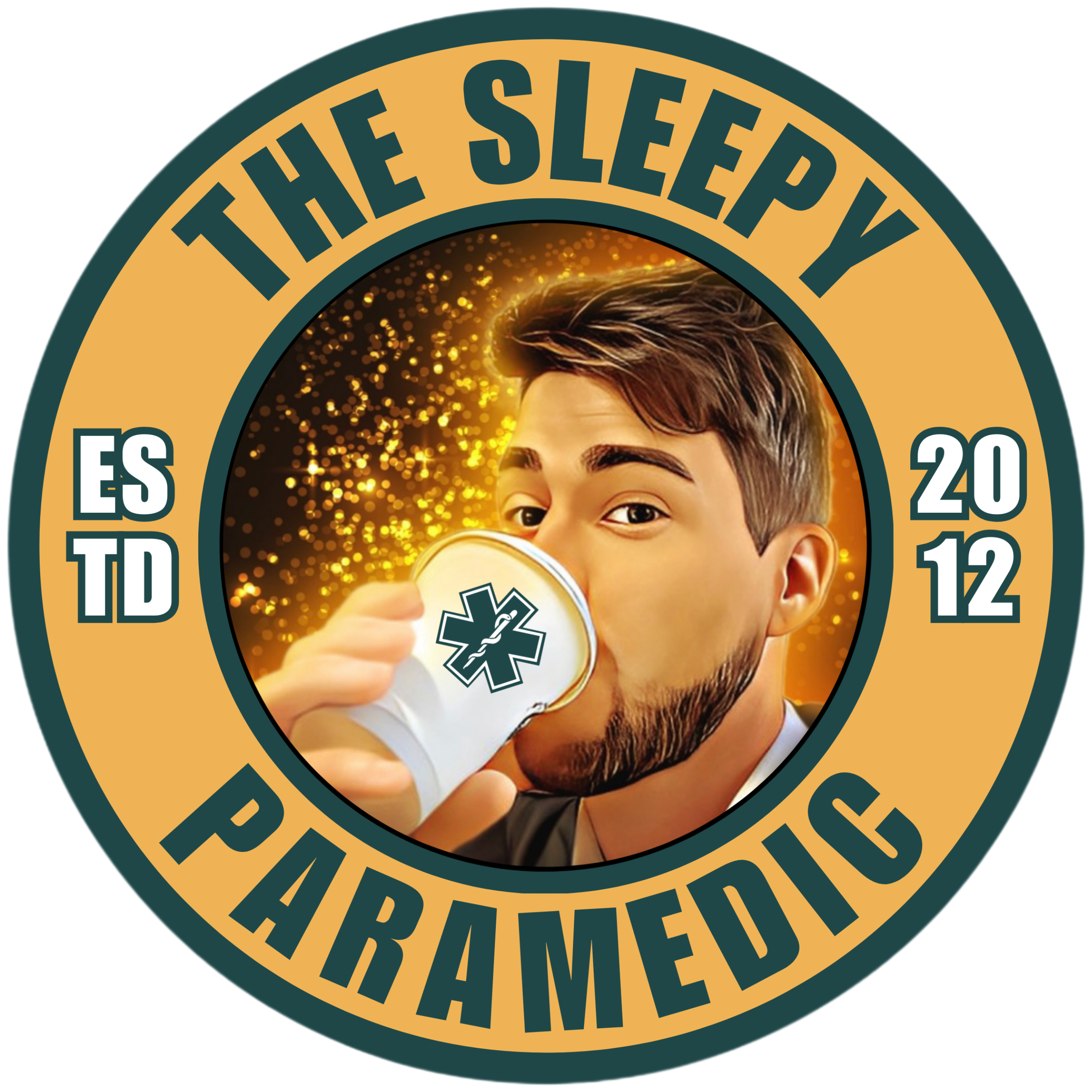 SLEEPY PARAMEDIC LOGO ROUND