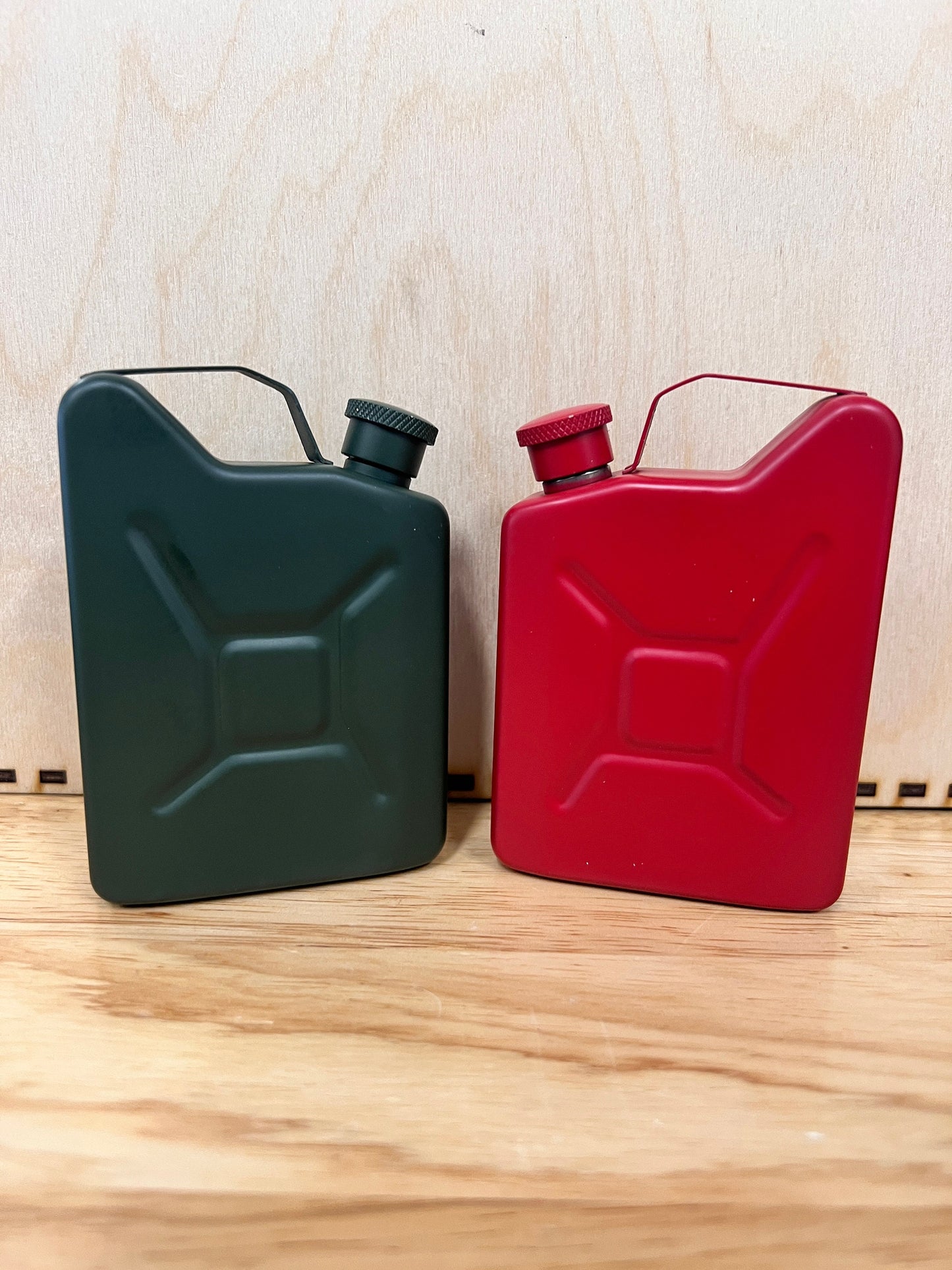 NATO Style Fuel Can/Jerry Can Flask - 5oz Blank - Fuel Red or NATO Green